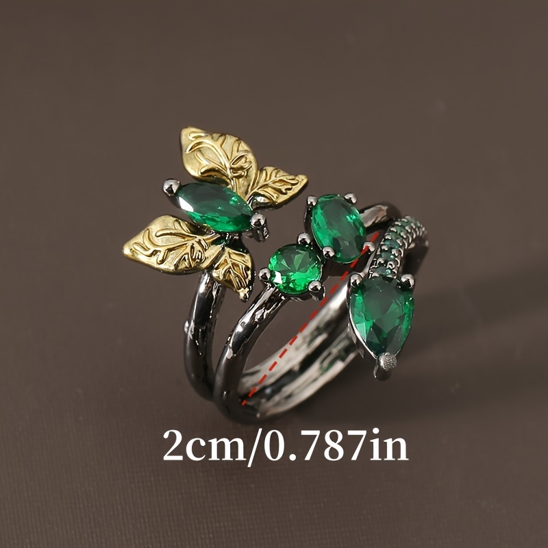 Teenager's Trendy Butterfly Flower Open Ring for High-End Events